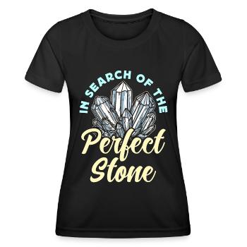 Rockhounding In Search Of The Perfect Mineralogy - Women's Functional T-Shirt - black - Front - AI Model Female 172 light (172cm)