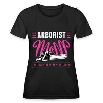 Maman arboriste L’idole Le mythe Le spécialiste des arbres - T-shirt sport Femme - noir - Devant - AI Model Female 172 light (172cm)