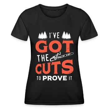 Tree Surgeon I've Got The Cuts Arboriculturist - Frauen Funktions-T-Shirt - Schwarz - Vorne - AI Model Female 172 light (172cm)