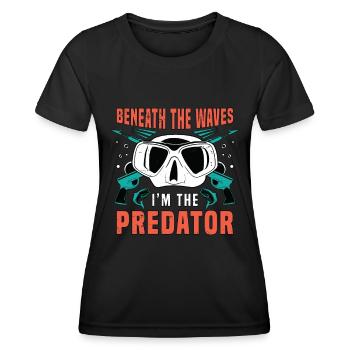 Spearfishing Beneath The Waves I'm The Fisherman - Frauen Funktions-T-Shirt - Schwarz - Vorne - AI Model Female 172 light (172cm)