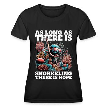 Snorkeling As Long As There Is Marine Biologist - Women's Functional T-Shirt - black - Front - AI Model Female 172 light (172cm)