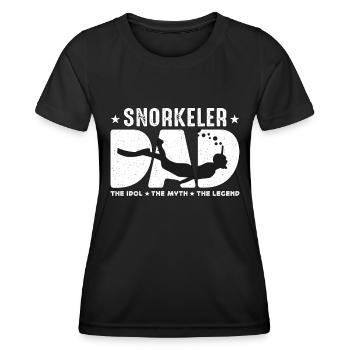 Snorkeler Dad The Idol The Myth The Legend Swimmer - Women's Functional T-Shirt - black - Front - AI Model Female 172 light (172cm)