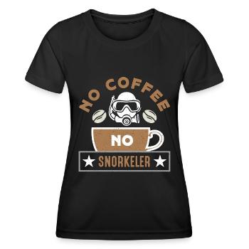 Snorkeling No Coffee No Swimming Coffee Lover - Women's Functional T-Shirt - black - Front - AI Model Female 172 light (172cm)