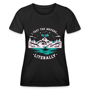 Environmental Scientist I Test The Global Warming - Frauen Funktions-T-Shirt - Schwarz - Vorne - AI Model Female 172 light (172cm)