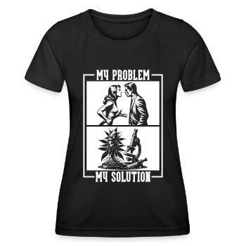 Environmental Scientist My Problem Pictogram Dad - Women's Functional T-Shirt - black - Front - AI Model Female 172 light (172cm)