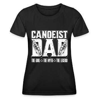 Canoeist Dad The Idol The Myth Boating Enthusiast - Women's Functional T-Shirt - black - Front - AI Model Female 172 light (172cm)