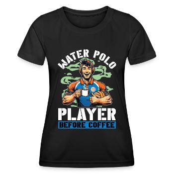 Joueur de water-polo avant d’amer de café pour les sports d’équipe - T-shirt sport Femme - noir - Devant - AI Model Female 172 light (172cm)