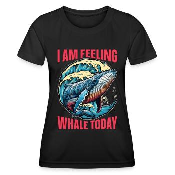 Whale Watching I Am Feeling Whale Marine Biologist - Women's Functional T-Shirt - black - Front - AI Model Female 172 light (172cm)