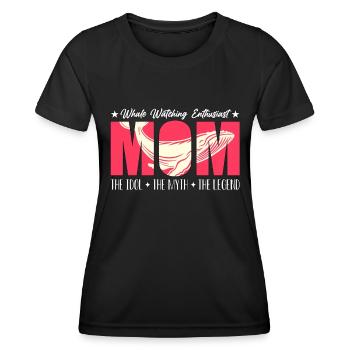 Whale Watching Enthusiast Mom The Idol Sea Lover - Frauen Funktions-T-Shirt - Schwarz - Vorne - AI Model Female 172 light (172cm)