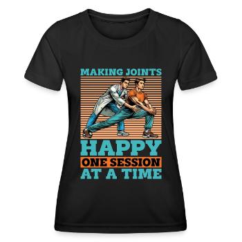 Physical Therapist Making Joints Happy Therapist - Women's Functional T-Shirt - black - Front - AI Model Female 172 light (172cm)