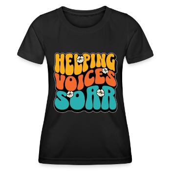 Speech Therapy Helping Voices Soar Physiotherapist - Women's Functional T-Shirt - black - Front - AI Model Female 172 light (172cm)