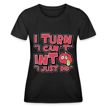Thérapeute comportementale Je me transforme Je ne peux pas Thérapeute - T-shirt sport Femme - noir - Devant - AI Model Female 172 light (172cm)