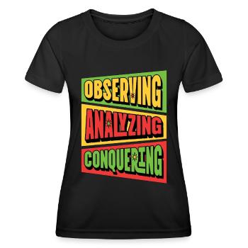 Thérapeute comportemental Observer Analyser Thérapeute - T-shirt sport Femme - noir - Devant - AI Model Female 172 light (172cm)