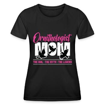 Ornithologue Maman L’idole Le mythe Ornithologue Ornithologue - T-shirt sport Femme - noir - Devant - AI Model Female 172 light (172cm)
