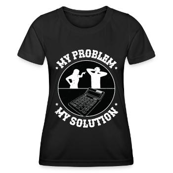 Comptable Mon problème Mon pictogramme Papa Comptable - T-shirt sport Femme - noir - Devant - AI Model Female 172 light (172cm)