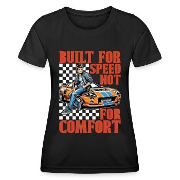 Course automobile conçue pour les amateurs de course de rue de vitesse - T-shirt sport Femme - noir - Devant - AI Model Female 172 light (172cm)