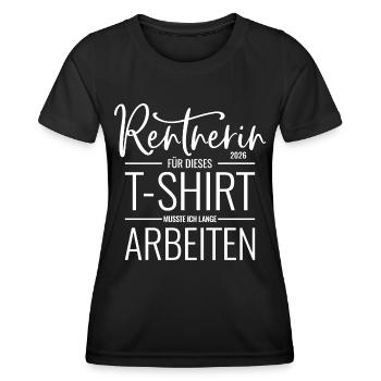 Rentnerin 2026 - Frauen Funktions-T-Shirt - Schwarz - Vorne - AI Model Female 172 light (172cm)
