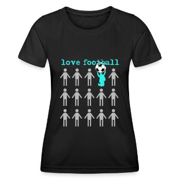 Ich liebe Fußball - Frauen Funktions-T-Shirt - Schwarz - Vorne - AI Model Female 172 light (172cm)