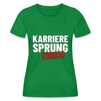 Career Leap Promotion Gift - Women's Functional T-Shirt - kelly green - Front - AI Model Female 172 dark (172cm)