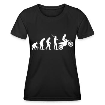 Motocross Enduro Dirt Motorcross - Frauen Funktions-T-Shirt - Schwarz - Vorne - AI Model Female 172 light (172cm)