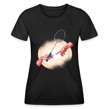 badminton - Women's Functional T-Shirt - black - Front - AI Model Female 172 light (172cm)