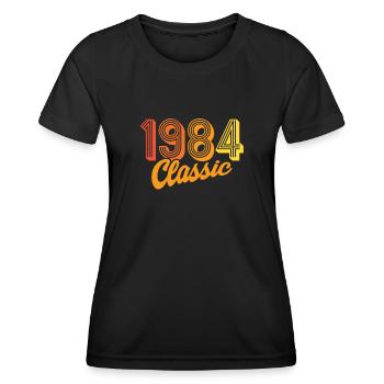 classic 1984 made in 1984 - Frauen Funktions-T-Shirt - Schwarz - Vorne - AI Model Female 172 light (172cm)