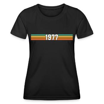 cadeau retro 1977 vintage 1977 - T-shirt sport Femme - noir - Devant - AI Model Female 172 light (172cm)