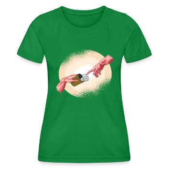 Schocken Shirt gesegnete Würfel Glück Knobeln - Frauen Funktions-T-Shirt - Kelly Green - Vorne - AI Model Female 172 dark (172cm)