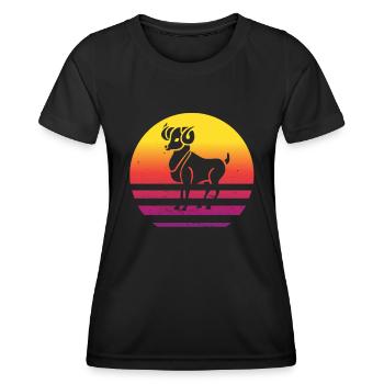 Zodiac sign Aries - Women's Functional T-Shirt - black - Front - AI Model Female 172 light (172cm)