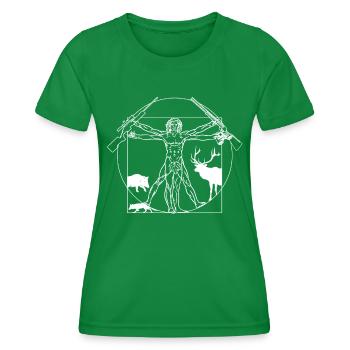 Jagen - Frauen Funktions-T-Shirt - Kelly Green - Vorne - AI Model Female 172 dark (172cm)