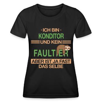 Konditor Konditorei Kuchen Torte Beruf Spruch - Frauen Funktions-T-Shirt - Schwarz - Vorne - AI Model Female 172 light (172cm)
