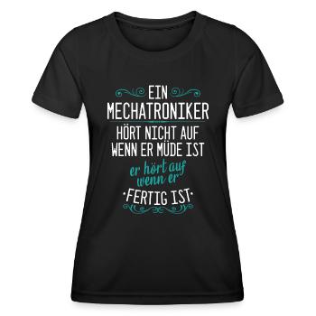 Mechatroniker Mechatronik Reparieren Beruf Spruch - Frauen Funktions-T-Shirt - Schwarz - Vorne - AI Model Female 172 light (172cm)