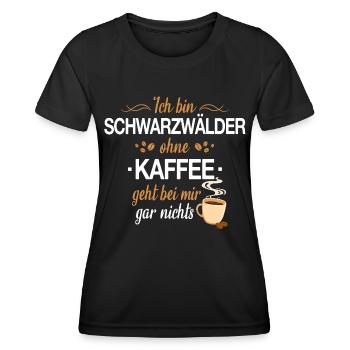 Schwarzwald Schwarzwälder Heimat Spruch - Frauen Funktions-T-Shirt - Schwarz - Vorne - AI Model Female 172 light (172cm)