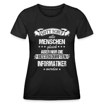 Informatiker Programmierer Informatik Spruch - Frauen Funktions-T-Shirt - Schwarz - Vorne - AI Model Female 172 light (172cm)