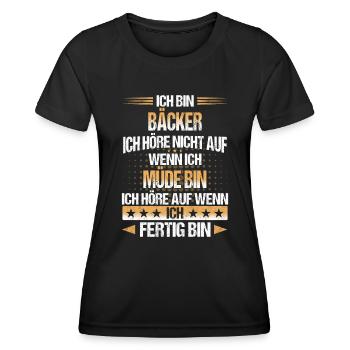 Bäcker Bäckerin Bäckerei Beruf Spruch - Frauen Funktions-T-Shirt - Schwarz - Vorne - AI Model Female 172 light (172cm)
