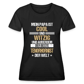 Tenorhorn Blasinstrument Tenorhornist Spruch - Frauen Funktions-T-Shirt - Schwarz - Vorne - AI Model Female 172 light (172cm)