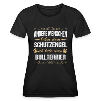 Bullterrier Hund Hundehalter - Frauen Funktions-T-Shirt - Schwarz - Vorne - AI Model Female 172 light (172cm)