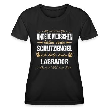 Labrador Hund Hundehalter - Frauen Funktions-T-Shirt - Schwarz - Vorne - AI Model Female 172 light (172cm)