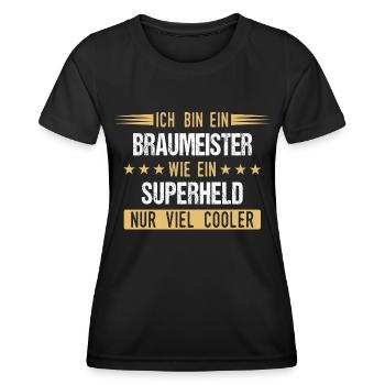 Braumeister Brauerei Bier Beruf Spruch - Frauen Funktions-T-Shirt - Schwarz - Vorne - AI Model Female 172 light (172cm)