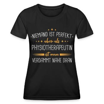 Physiotherapeut Physio Praxis Physiotherapie - Frauen Funktions-T-Shirt - Schwarz - Vorne - AI Model Female 172 light (172cm)