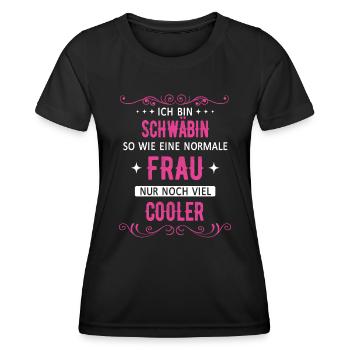 Schwaben Schwabe Schwaben Oberschwaben - Frauen Funktions-T-Shirt - Schwarz - Vorne - AI Model Female 172 light (172cm)