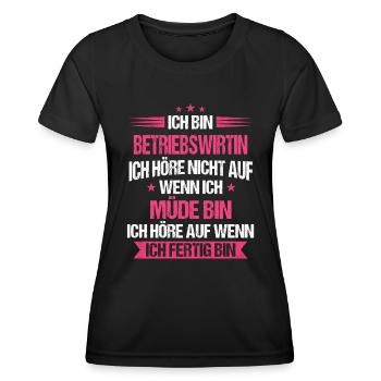 Betriebswirtin Kauffrau BWL Beruf Arbeit Spruch - Frauen Funktions-T-Shirt - Schwarz - Vorne - AI Model Female 172 light (172cm)