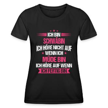 Schwaben Schwabe Schwaben Oberschwaben - Frauen Funktions-T-Shirt - Schwarz - Vorne - AI Model Female 172 light (172cm)