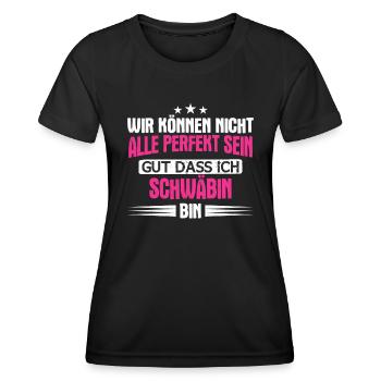 Schwaben Schwabe Schwaben Oberschwaben - Frauen Funktions-T-Shirt - Schwarz - Vorne - AI Model Female 172 light (172cm)