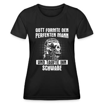 Schwaben Schwabe Schwaben Oberschwaben - Frauen Funktions-T-Shirt - Schwarz - Vorne - AI Model Female 172 light (172cm)