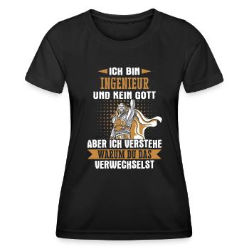 Ingenieur Maschinenbau Spruch - Frauen Funktions-T-Shirt - Schwarz - Vorne - AI Model Female 172 light (172cm)