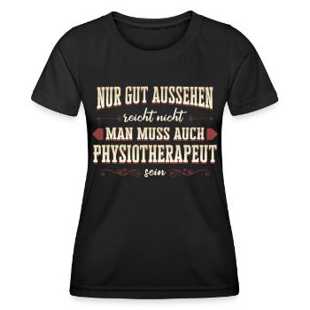 Physiotherapeut Physio Praxis Physiotherapie - Frauen Funktions-T-Shirt - Schwarz - Vorne - AI Model Female 172 light (172cm)