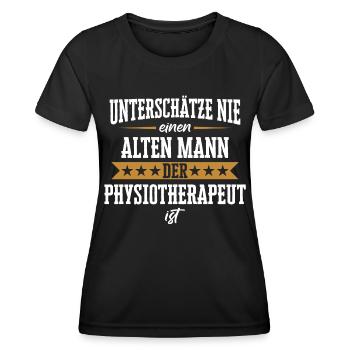 Physiotherapeut Physio Praxis Physiotherapie - Frauen Funktions-T-Shirt - Schwarz - Vorne - AI Model Female 172 light (172cm)