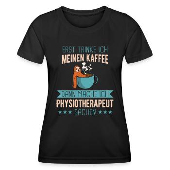 Physiotherapeut Physio Praxis Physiotherapie - Frauen Funktions-T-Shirt - Schwarz - Vorne - AI Model Female 172 light (172cm)