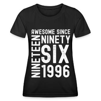 Génial depuis 1996 Année du cadeau d’anniversaire - T-shirt sport Femme - noir - Devant - AI Model Female 172 light (172cm)